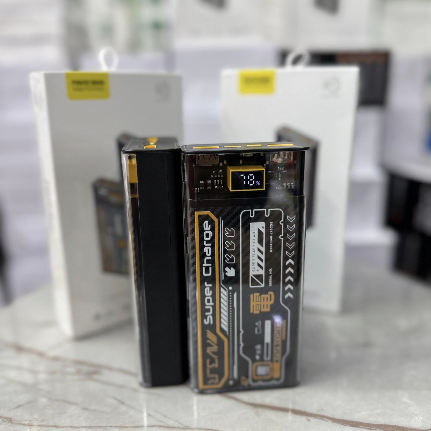 Amazon Lot Imported 20000mAh 120W Super Fast Charging Portable Power Bank With Free with 2-in-1 Cable