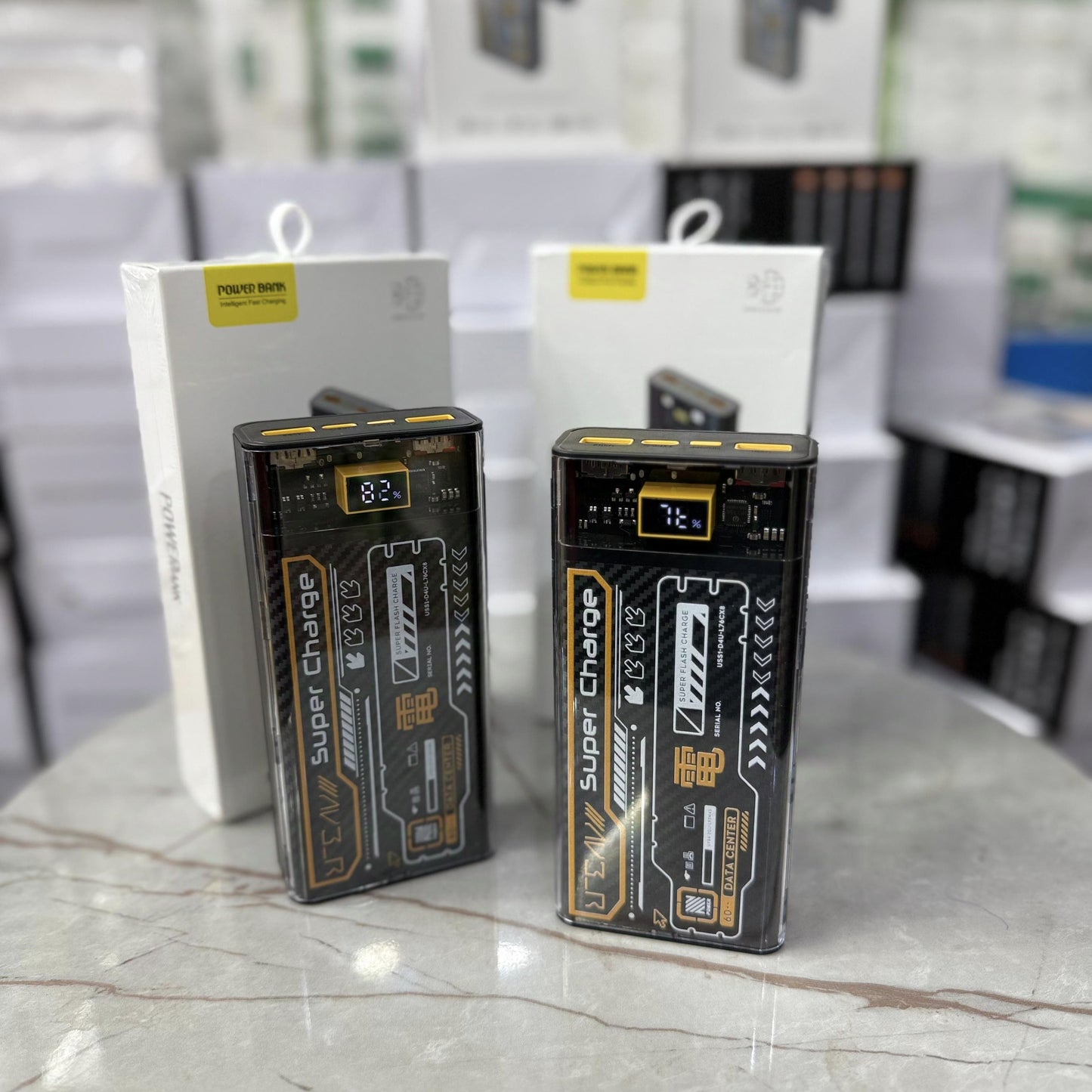 Amazon Lot Imported 20000mAh 120W Super Fast Charging Portable Power Bank With Free with 2-in-1 Cable