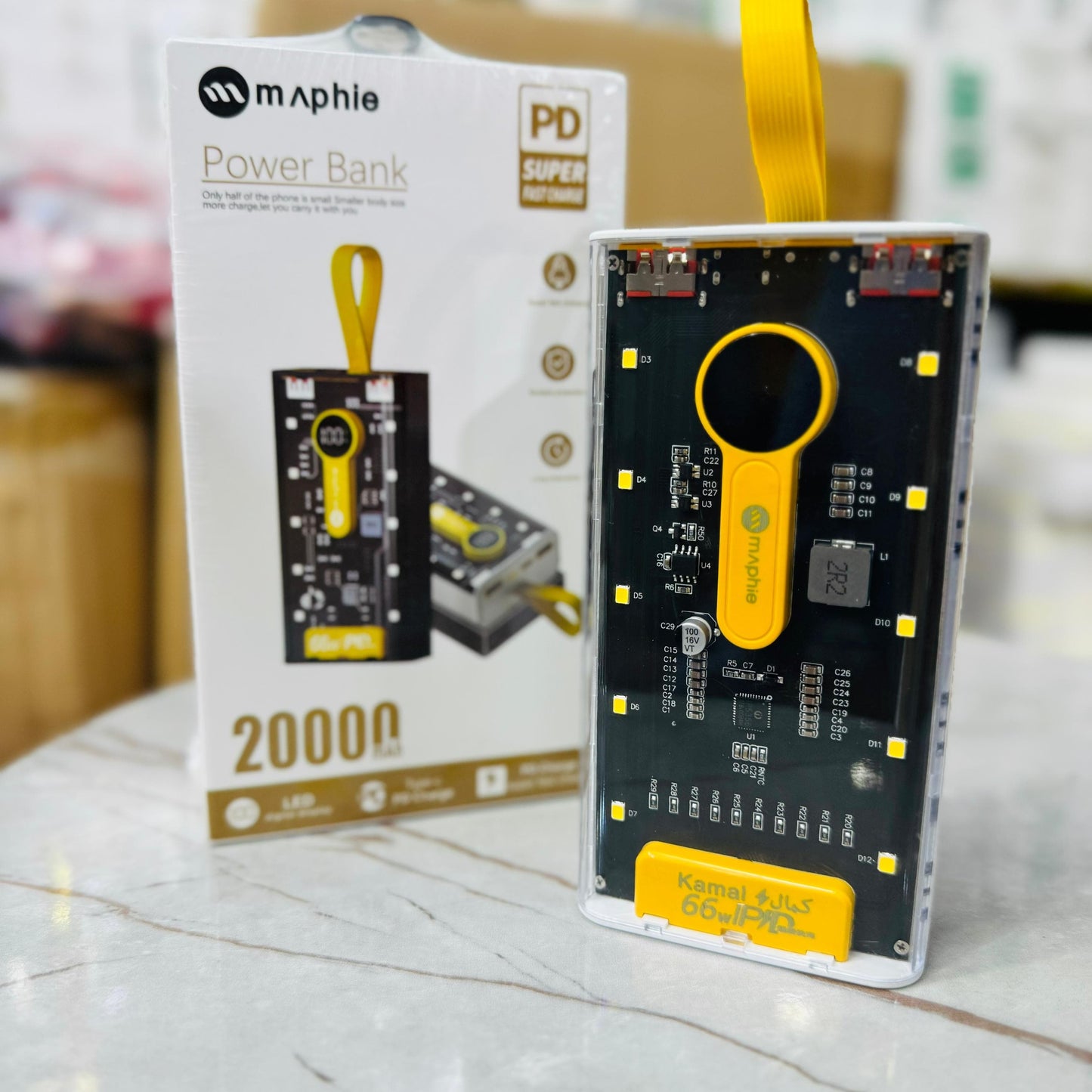 MAPHIE 20000mAh 66W Fast Power Bank (PD Super Fast) Power Bank Lot Imported with Free Magnetic Cable