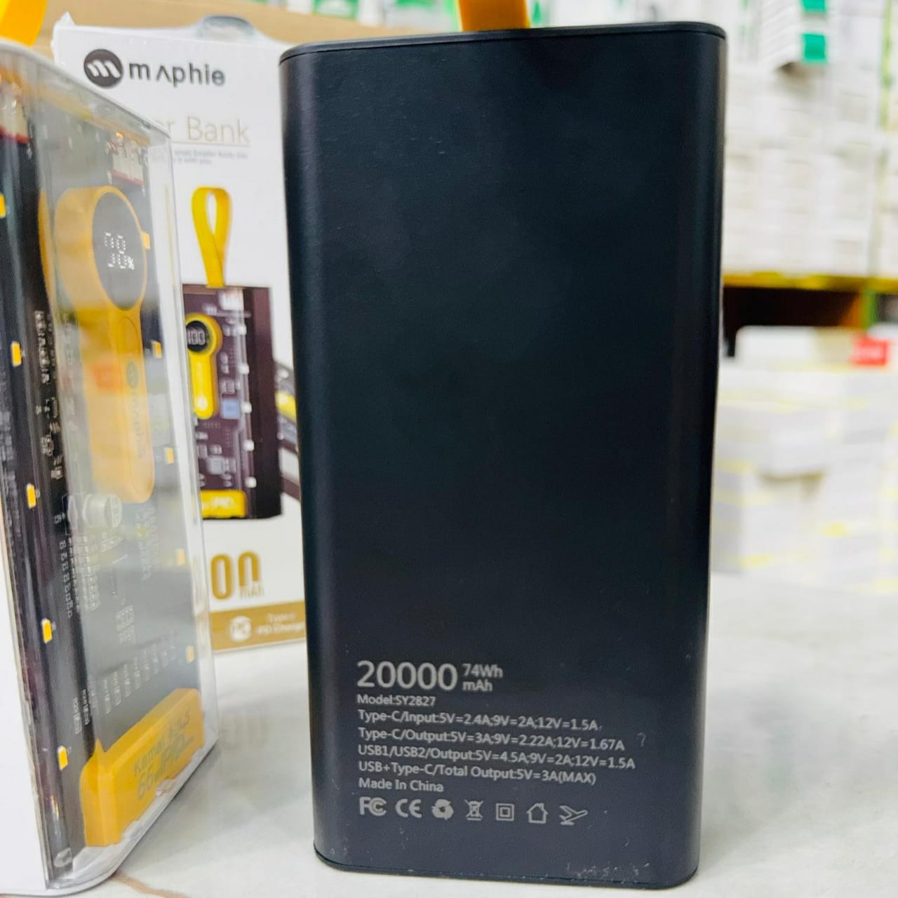 MAPHIE 20000mAh 66W Fast Power Bank (PD Super Fast) Power Bank Lot Imported with Free Magnetic Cable